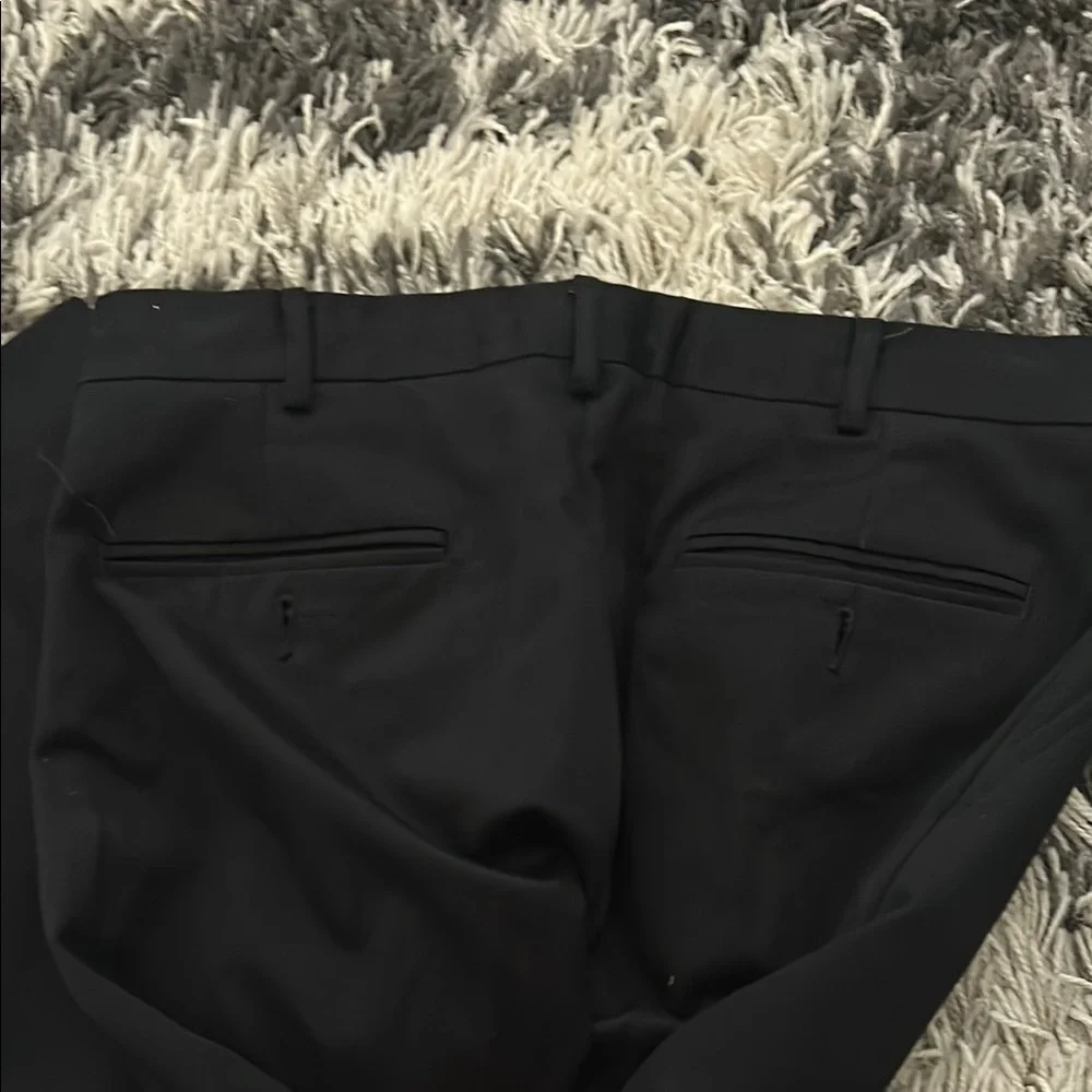 Lands' End Black Dress Pants with Smooth Texture